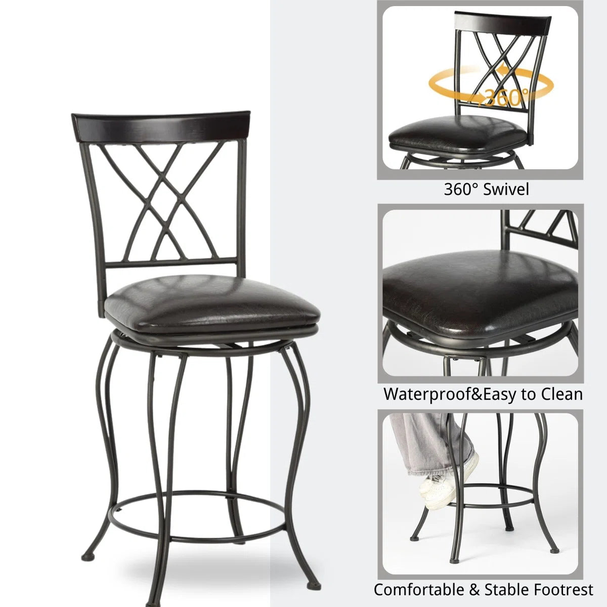Classic Country Counter Height Bar Stool