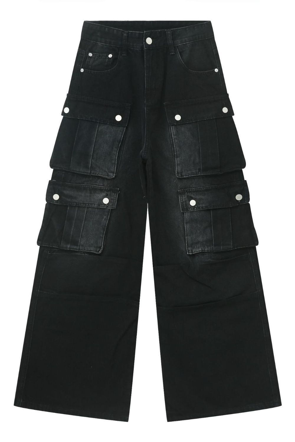 Men's Wide Leg Jeans with Cargo Pockets