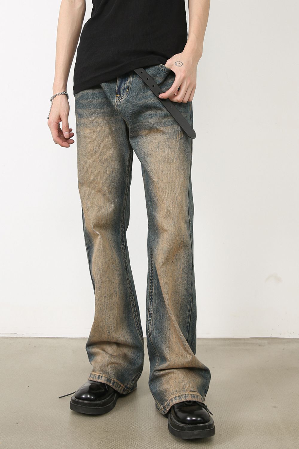 Men's Bootcut Jeans with Pockets