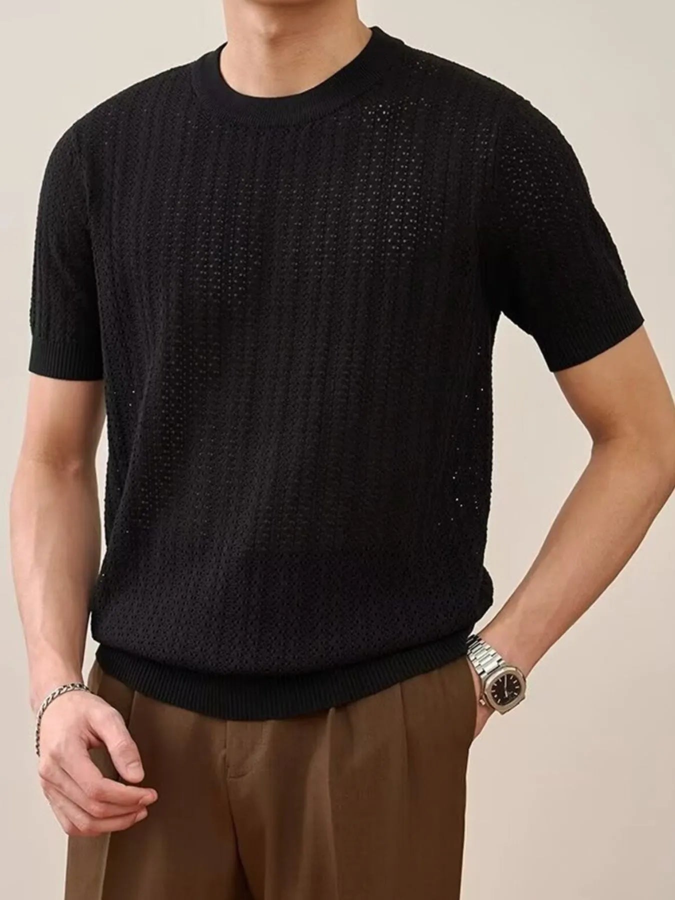 Men's Full Size Breathable Short Sleeve T-Shirt Plus Size