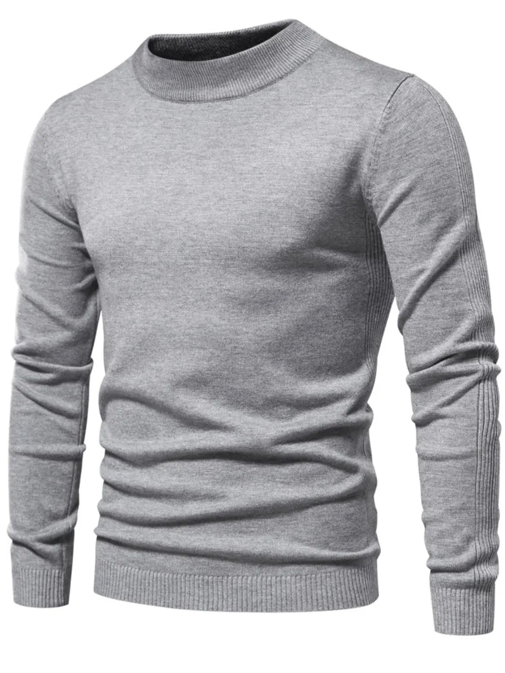 Men's Mock Neck Long Sleeve Sweater