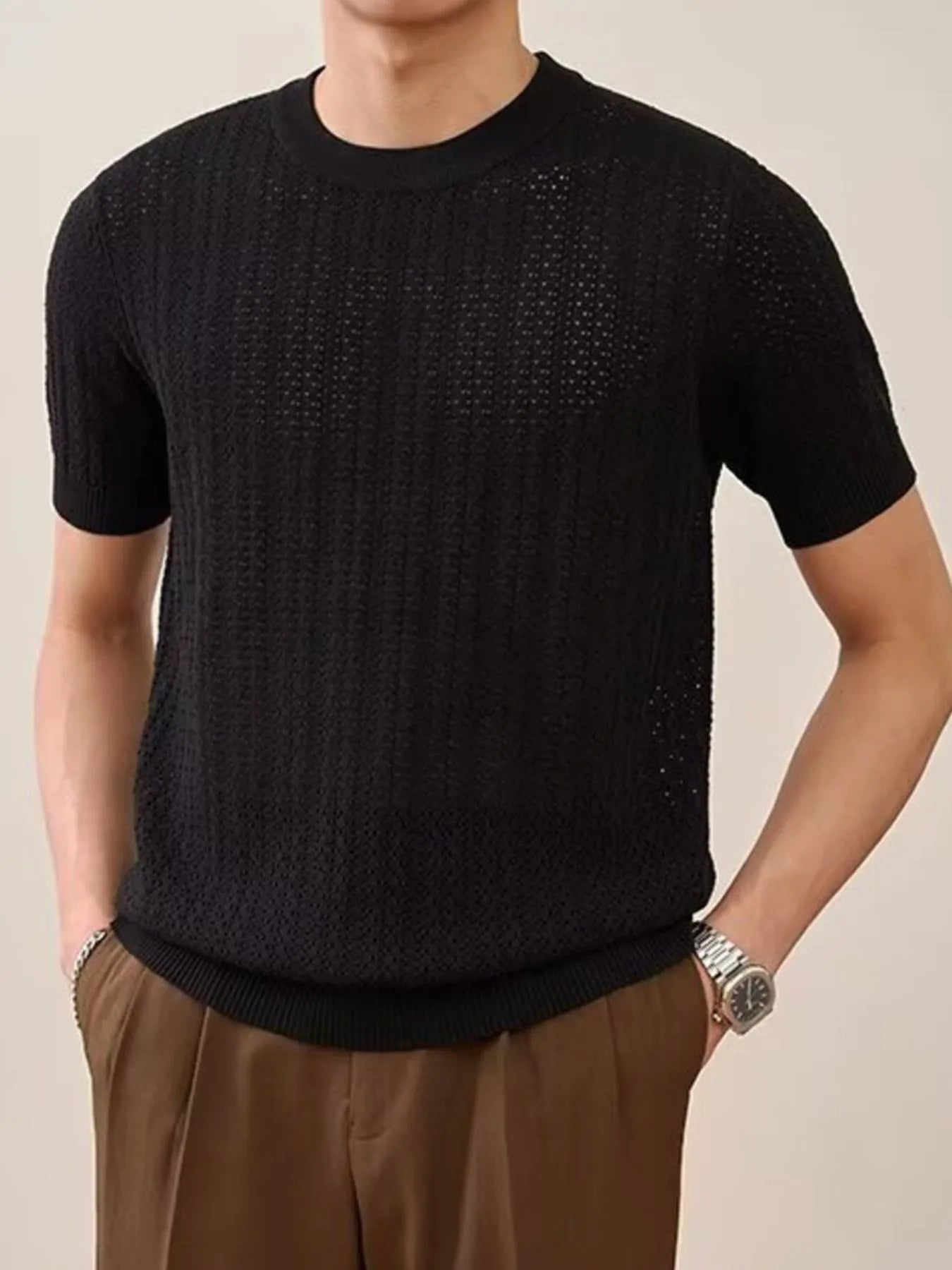 Men's Full Size Breathable Short Sleeve T-Shirt Plus Size