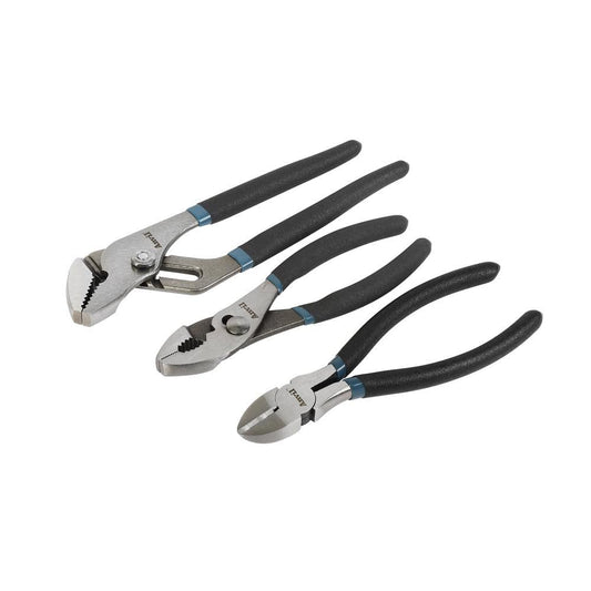 Anvil 3-Piece Professional Pliers Set with Diagonal, Slip Joint, Groove