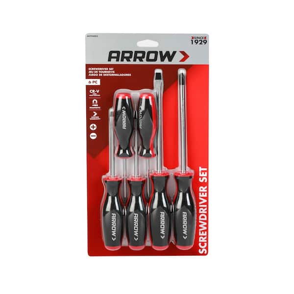 Chrome Vanadium Steel Screwdriver Set, 6 Pieces