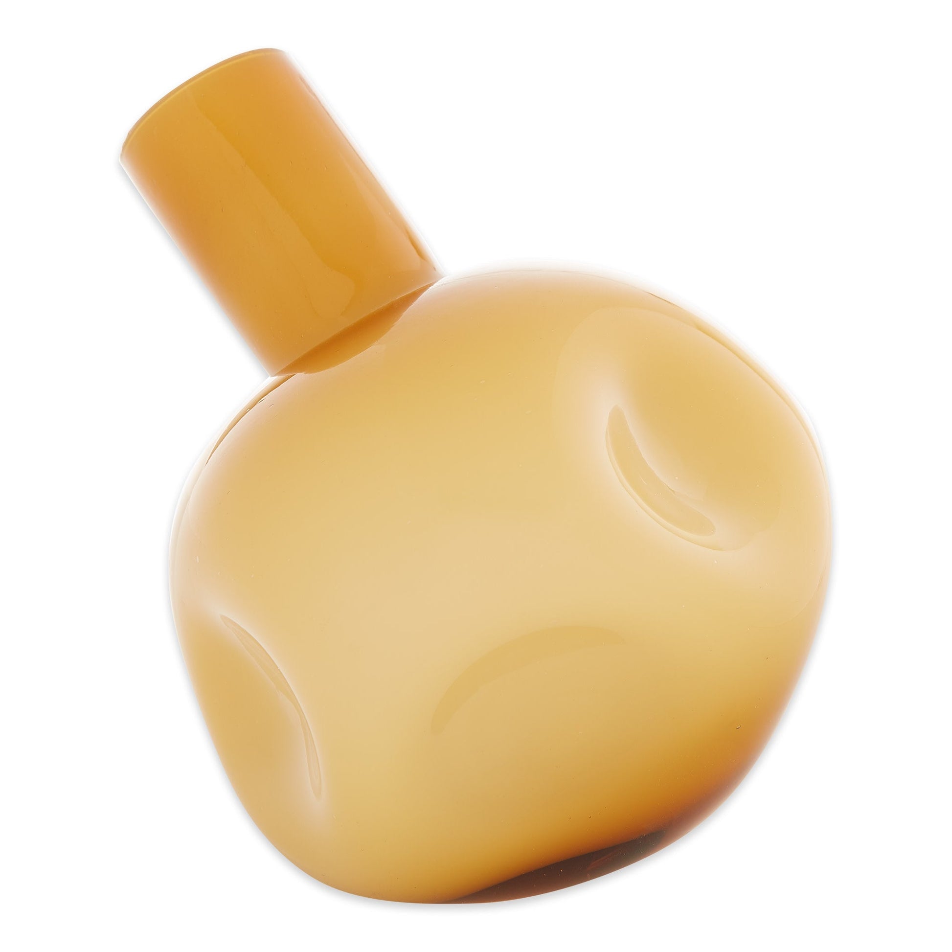 Yellow Abstract Glass Vase – Modern Home Décor Accent