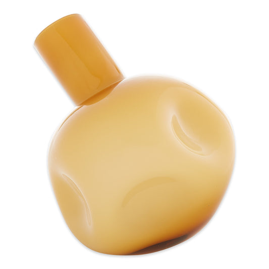 Yellow Abstract Glass Vase – Modern Home Décor Accent