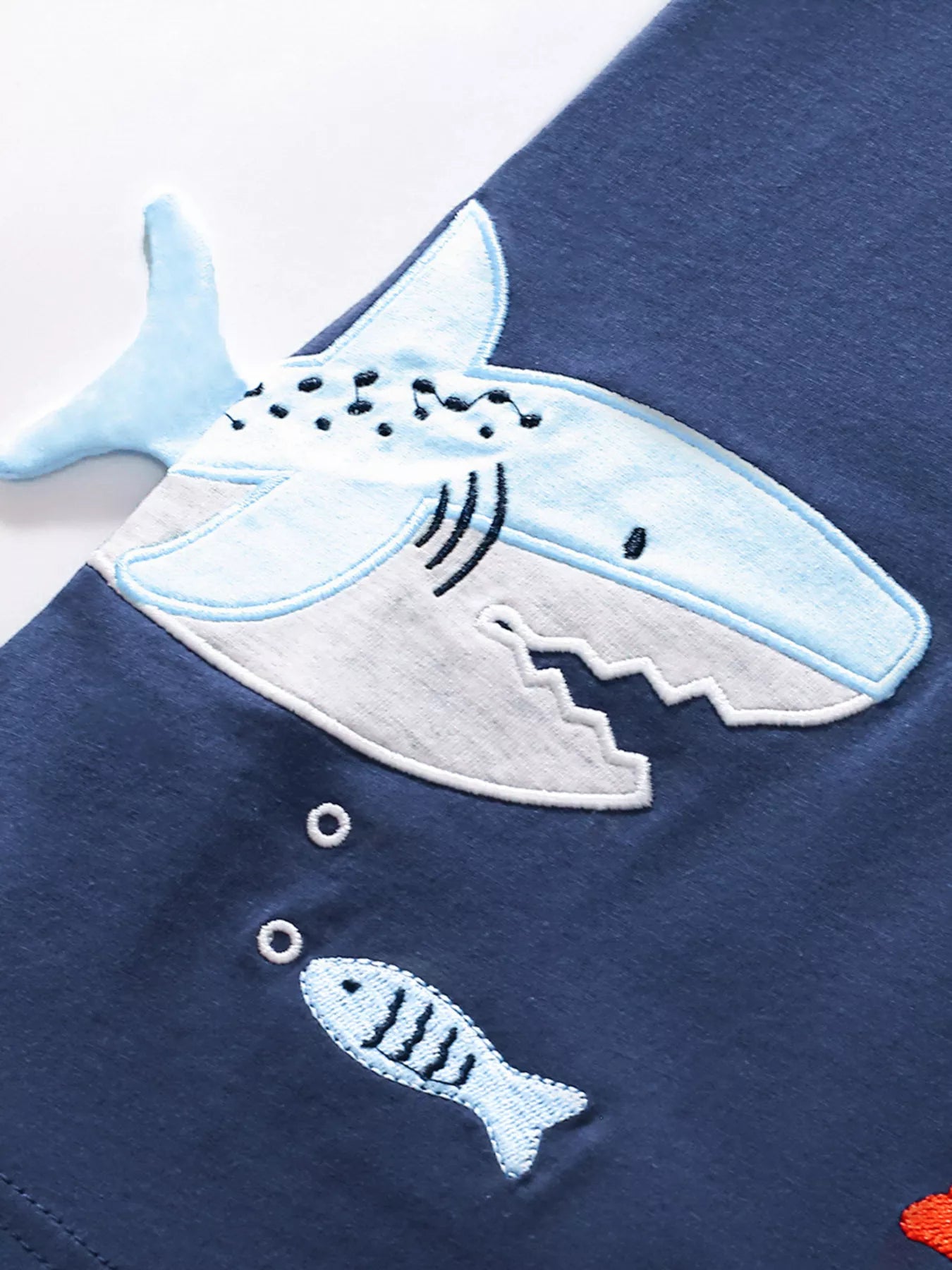 Children's Shark Graphic Crew Neck Short Sleeve T-Shirt