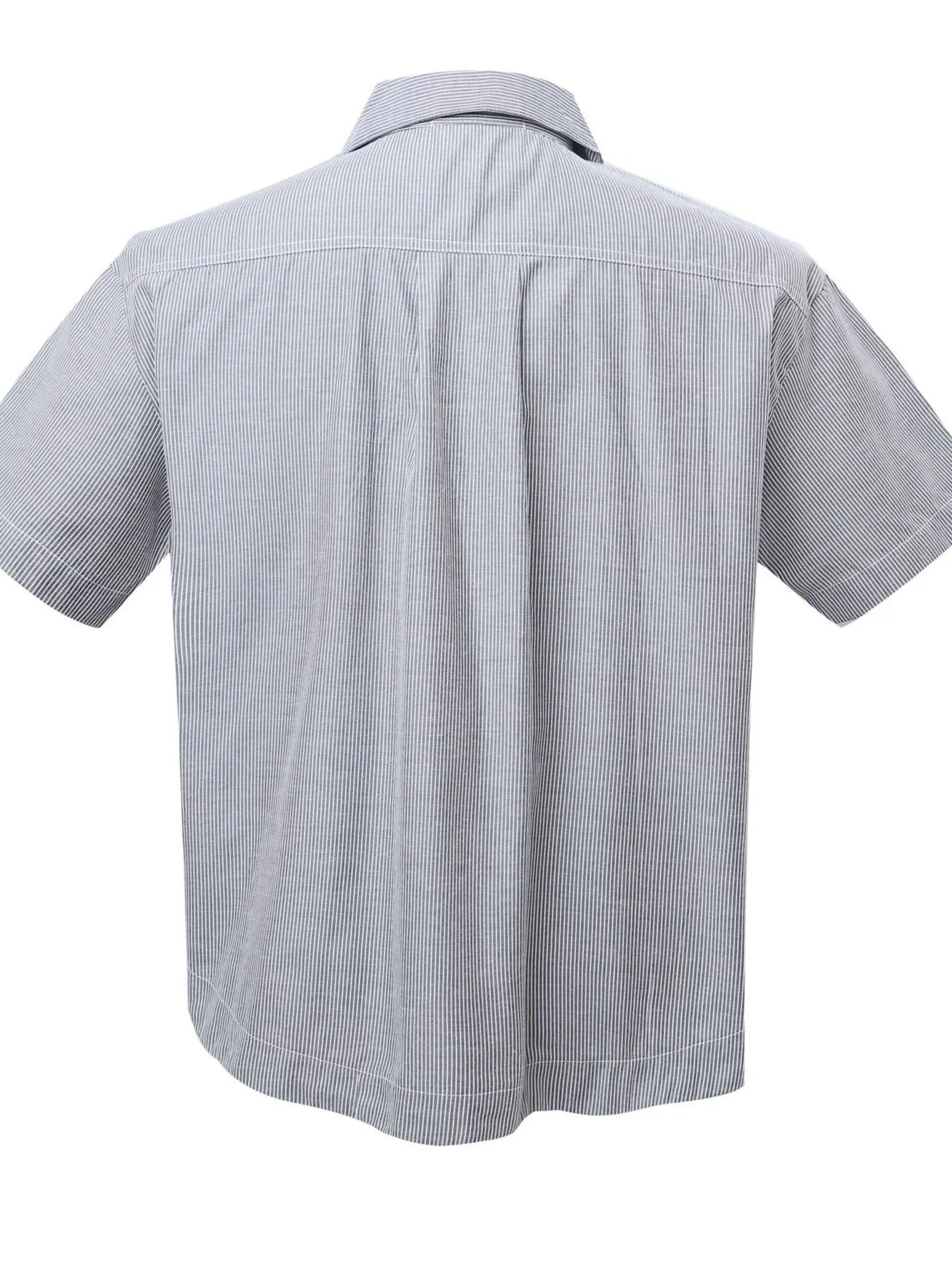 Men's Buttone Down Short Sleeve Striped Shirt