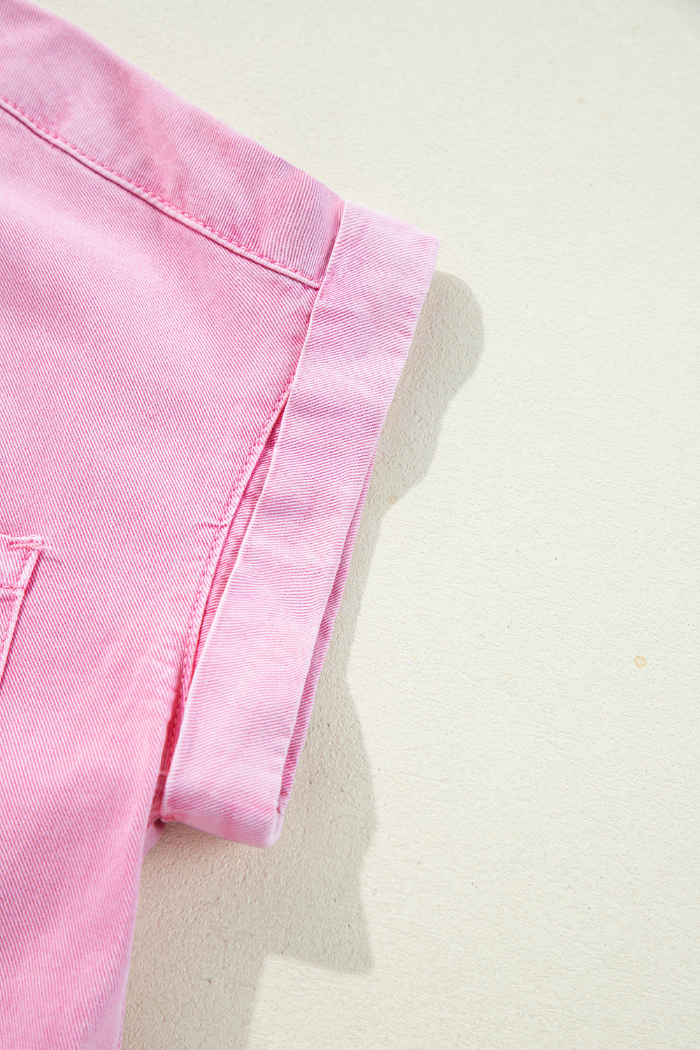 Orchid Petal Double Chest Pocket Denim Shirt Dress