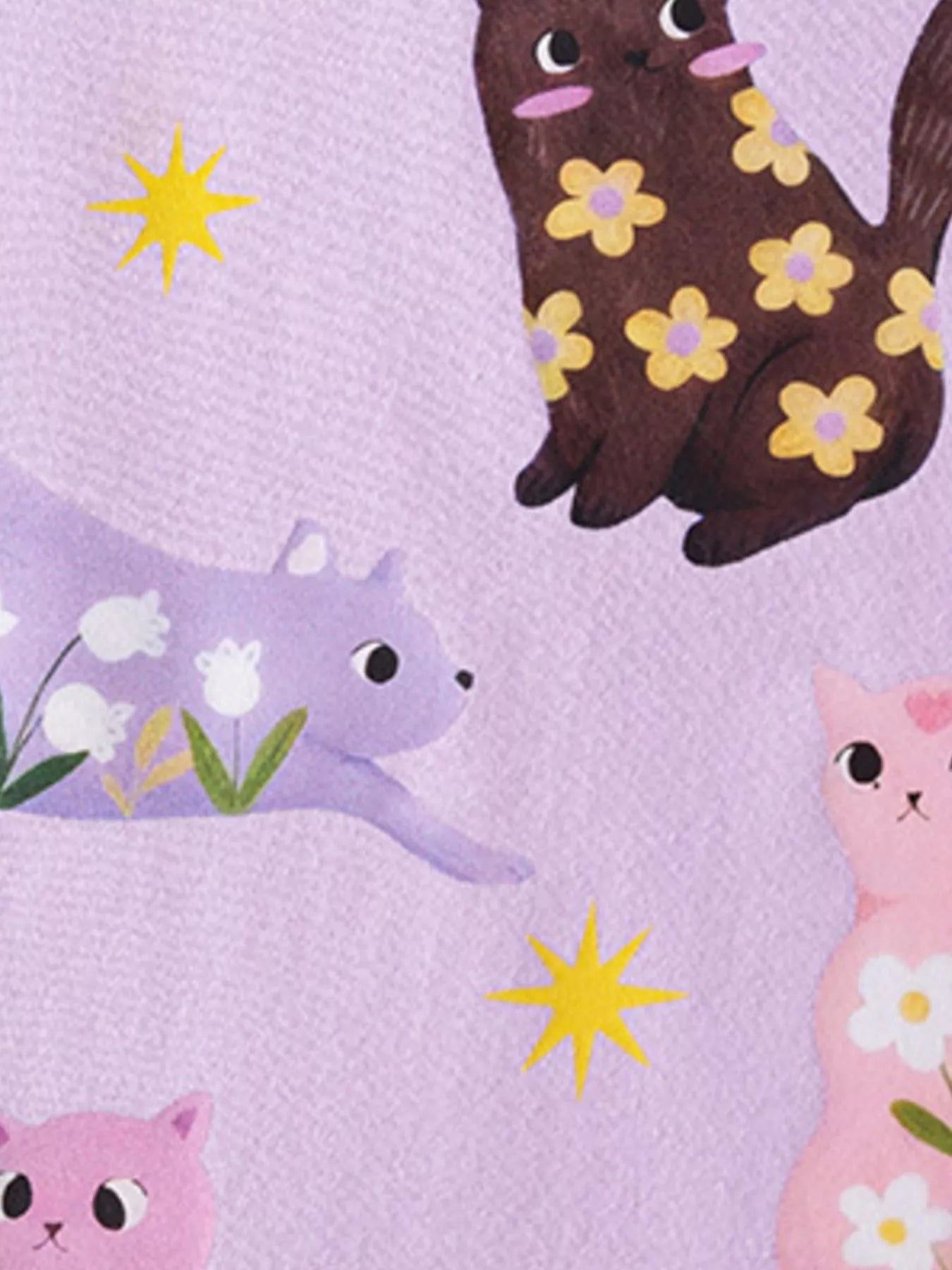 Children's Cartoon Cat Rainbow Graphic Tee