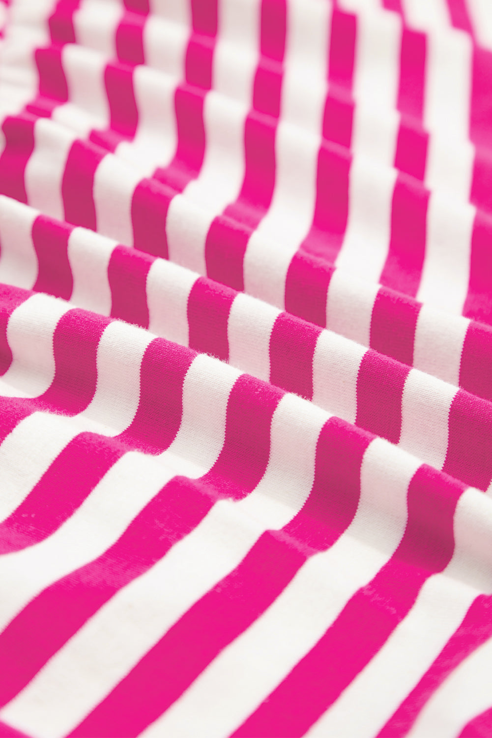 Close-up of pink and white striped fabric