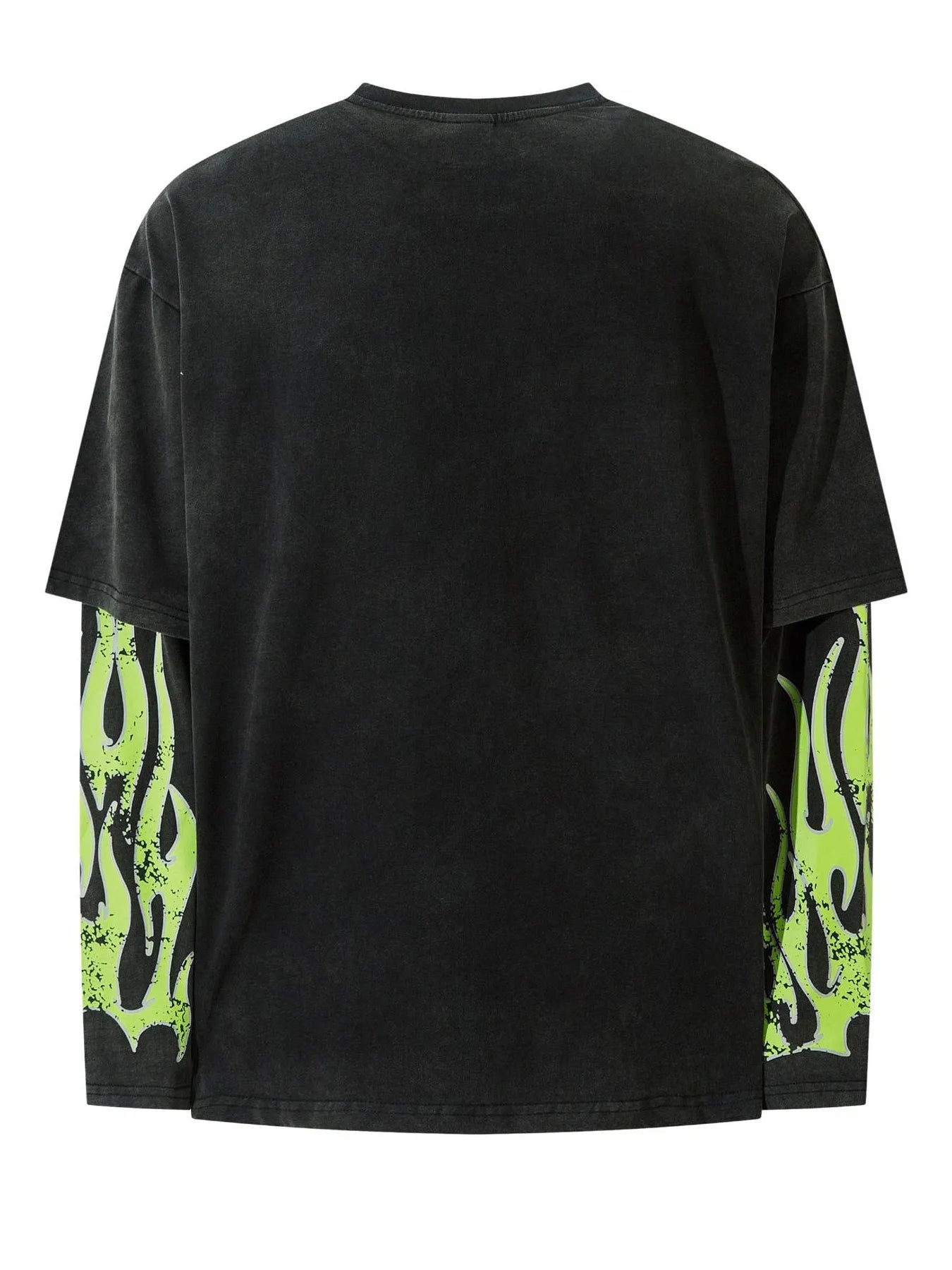 Men's Racing Flame Graphics Layered Long Sleeve T-Shirt