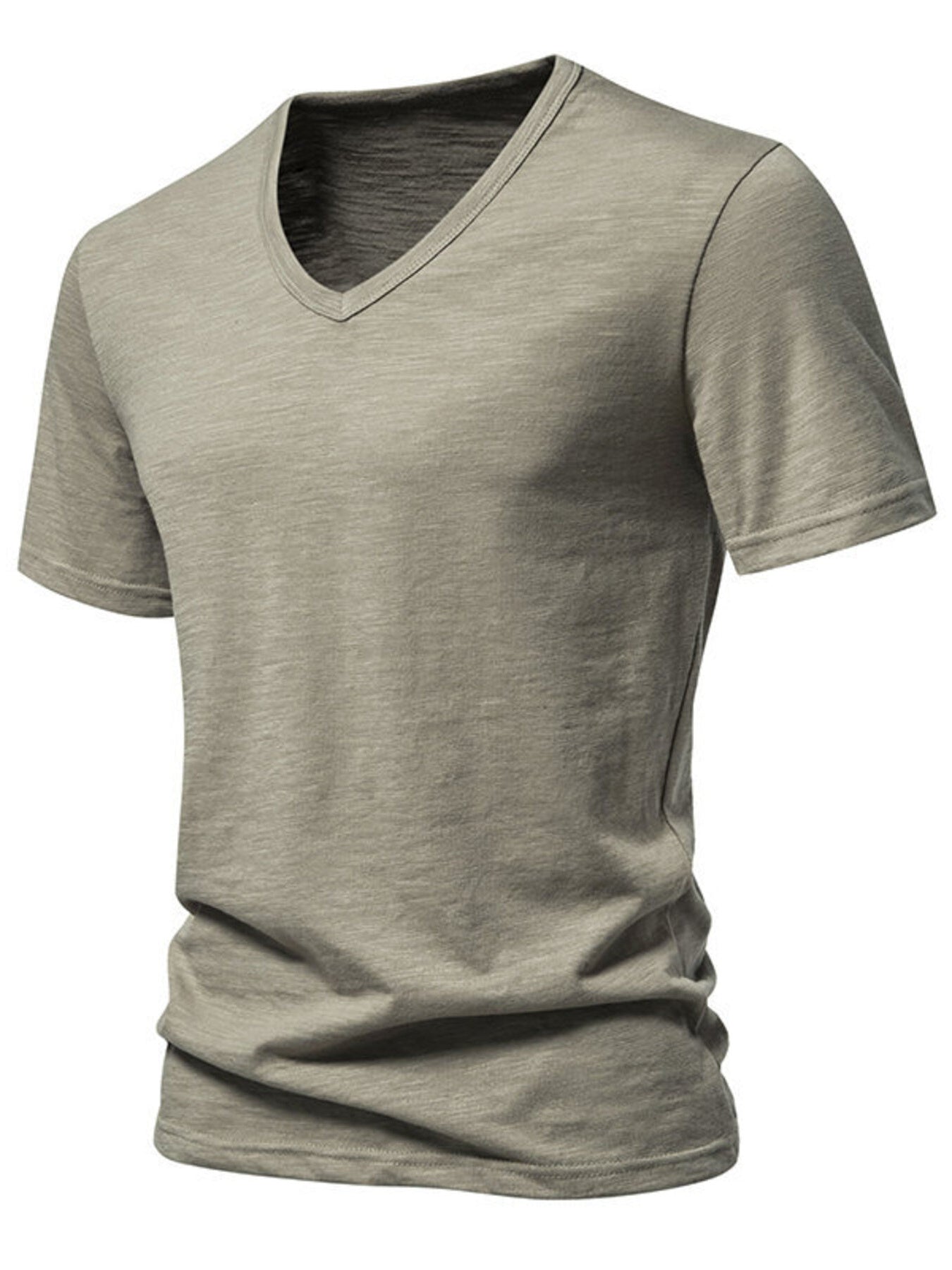 Men's Casual V-Neck Slim Fit T-Shirt