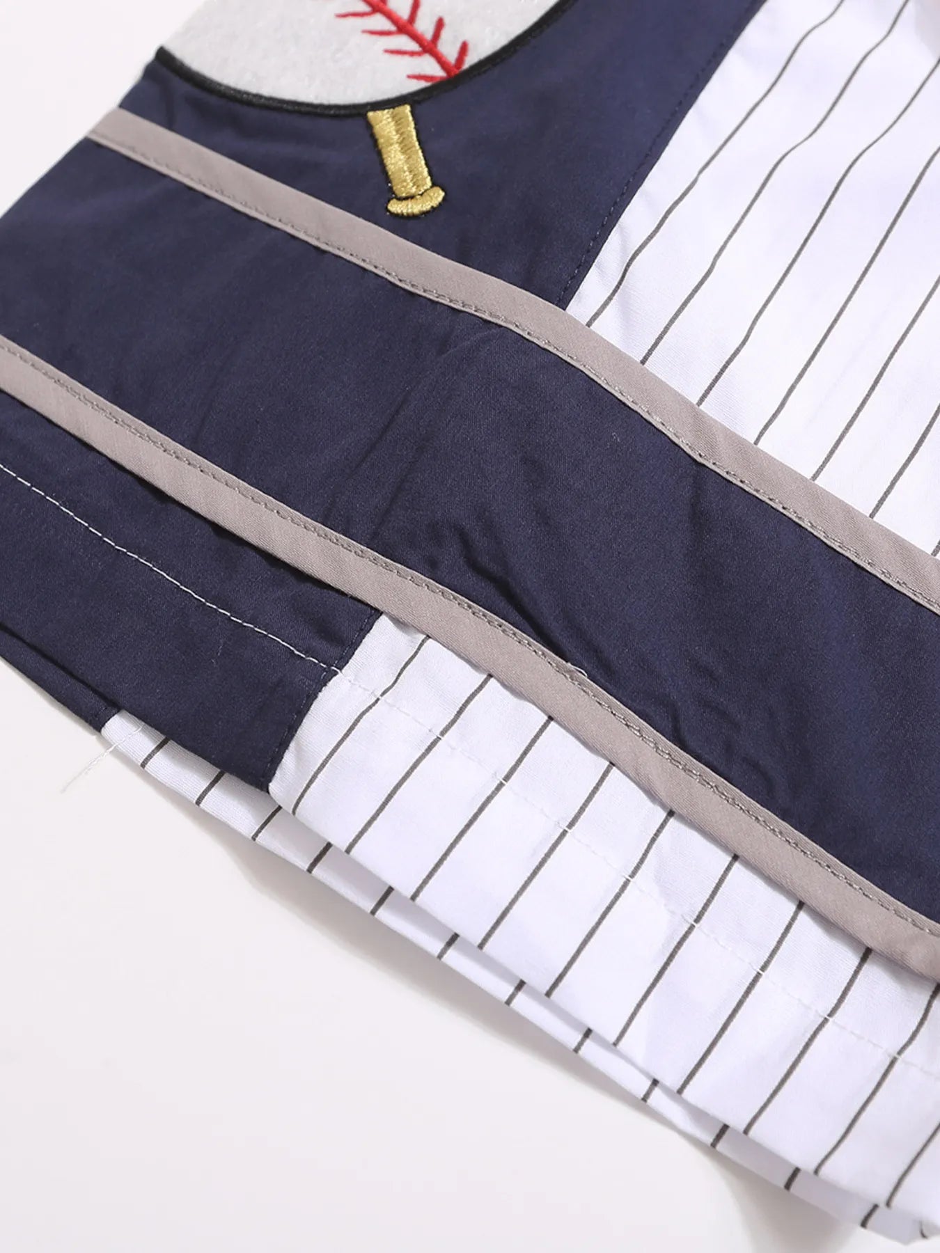 Men's Retro Baseball Style Short Sleeve Button-Up Shirt