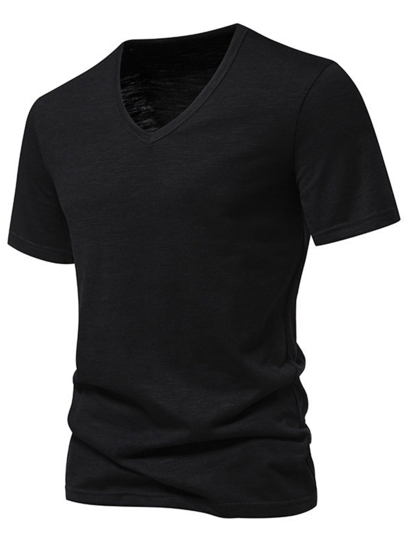 Men's Casual V-Neck Slim Fit T-Shirt