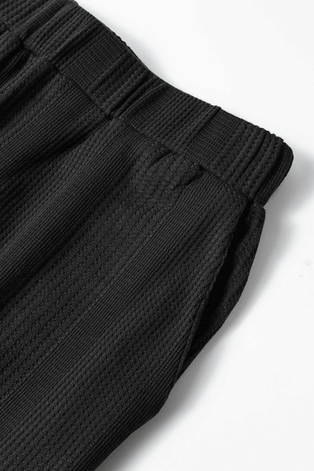 Duffel Green Solid Color Ribbed Ruffle Tank Top and Pants Set