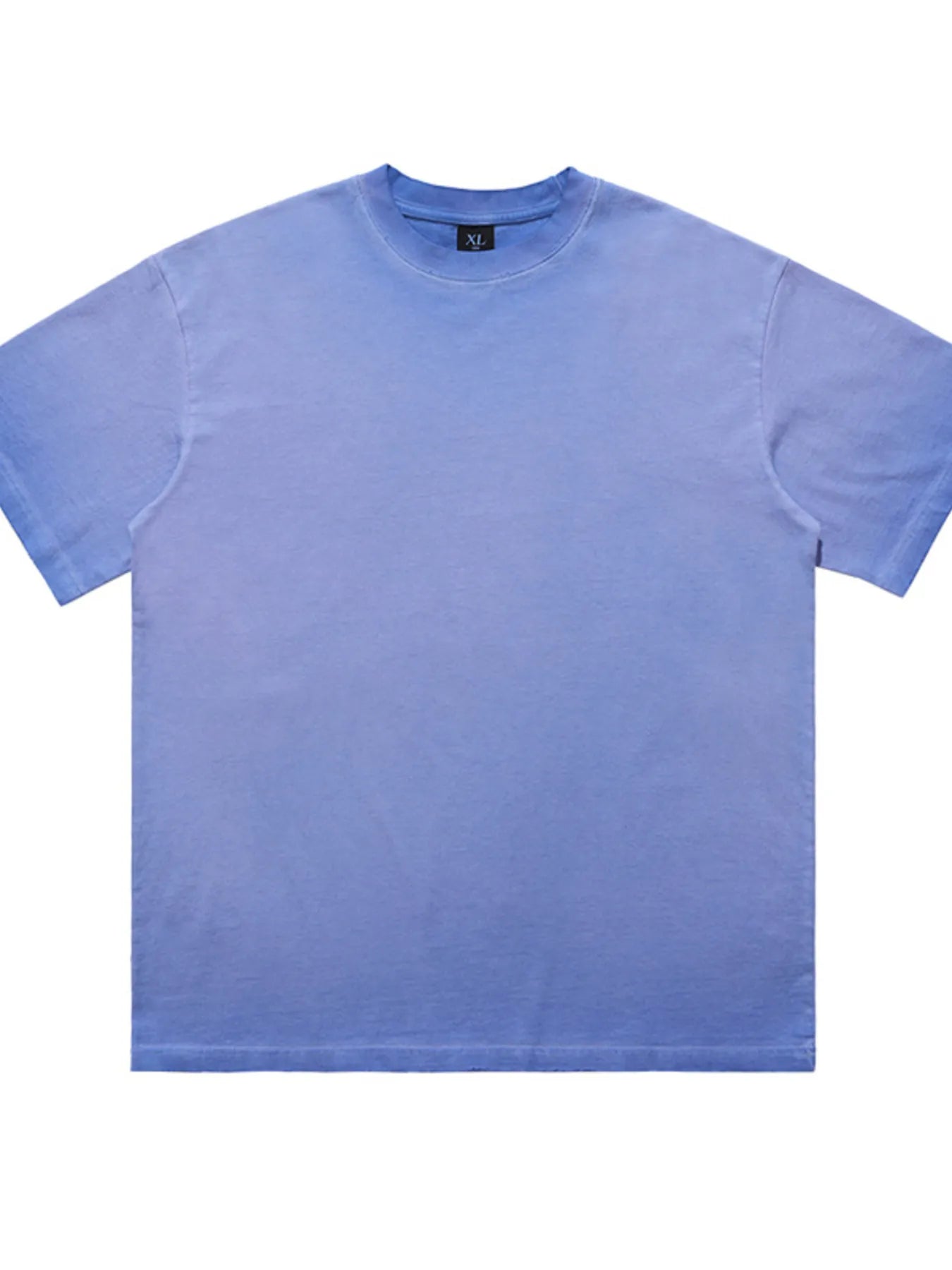 Plain light blue t-shirt on a white background
