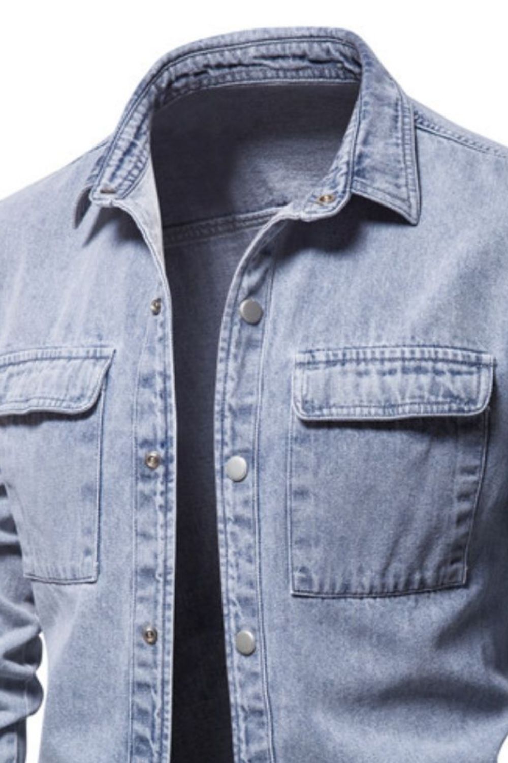Men's Button Down Chest Pocket Denim Jacket
