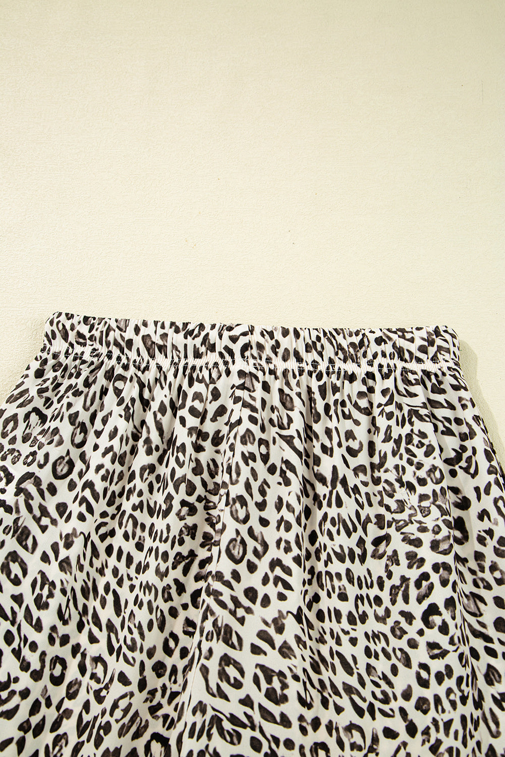 Brown Leopard Drawstring Loose Pants
