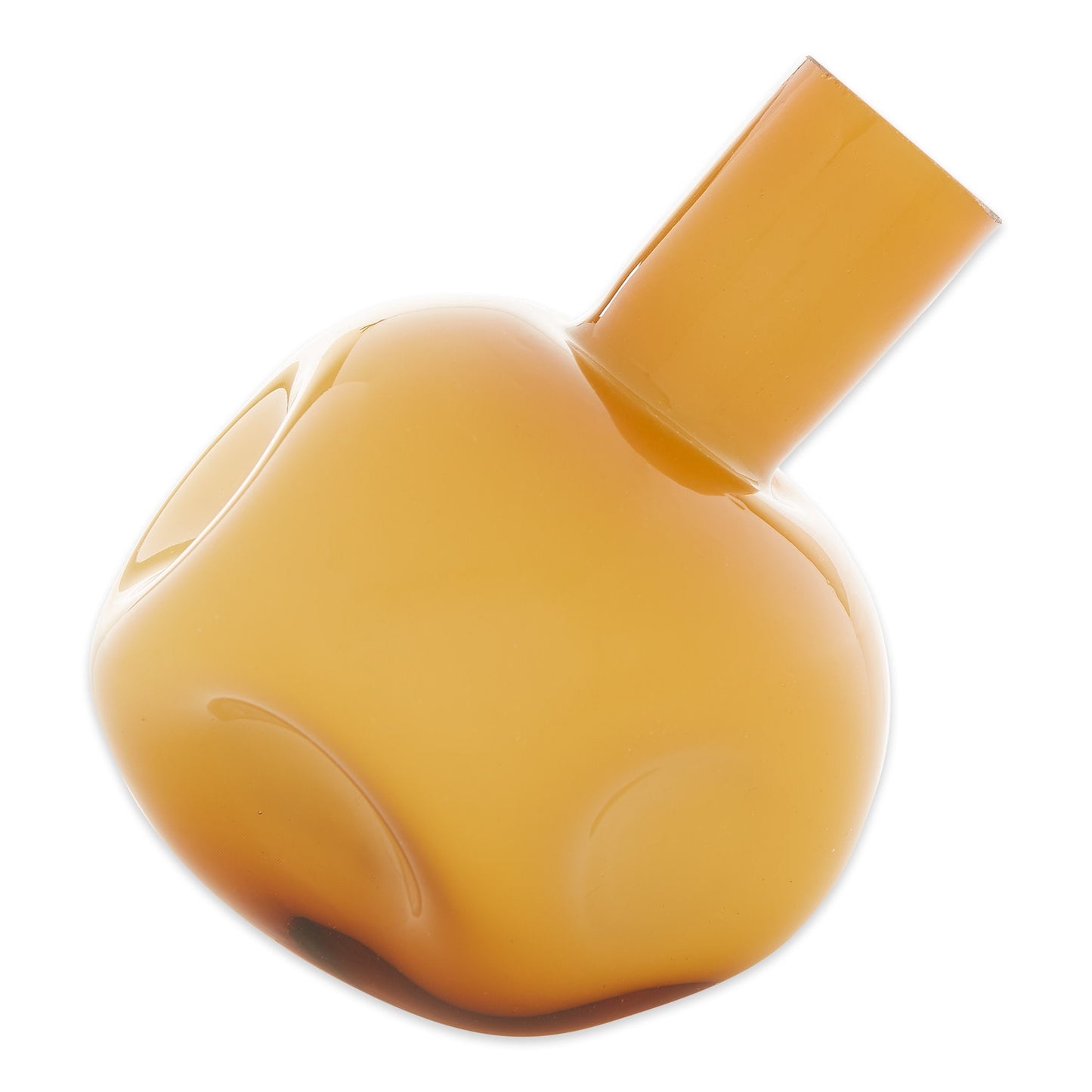 Yellow Abstract Glass Vase – Modern Home Décor Accent