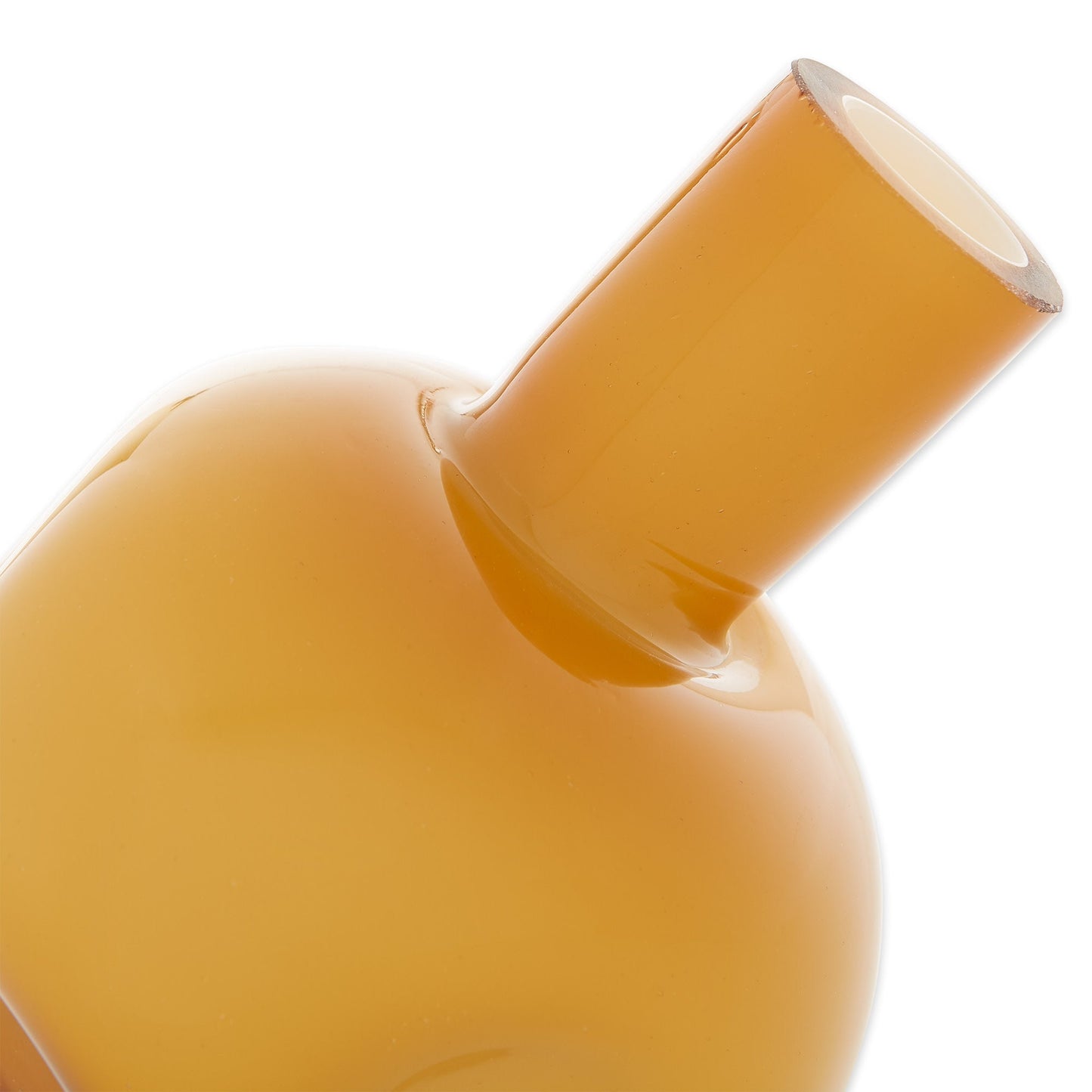 Yellow Abstract Glass Vase – Modern Home Décor Accent