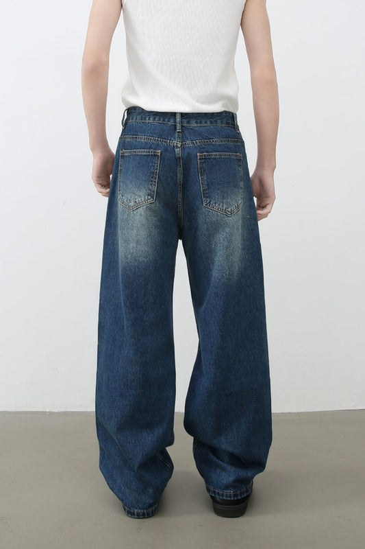 Men's Distressed Jeans with Pockets