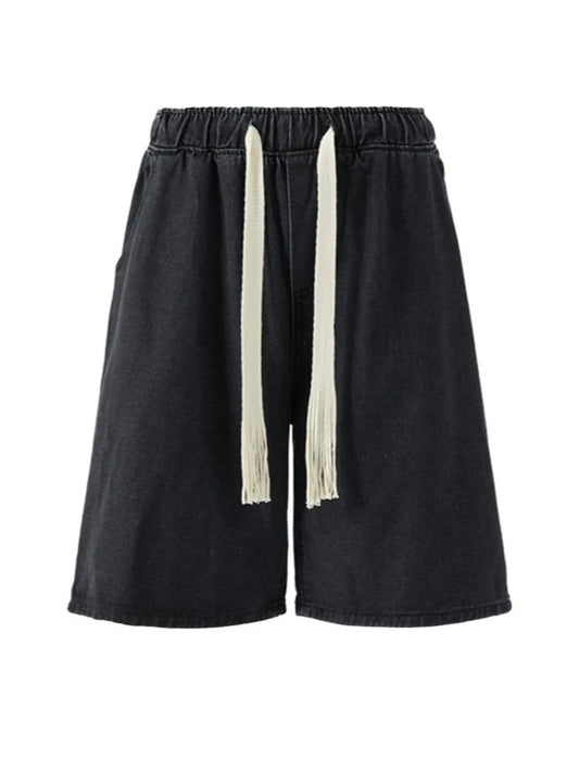 Men's Plus Size Loose Fit Wash Denim Shorts