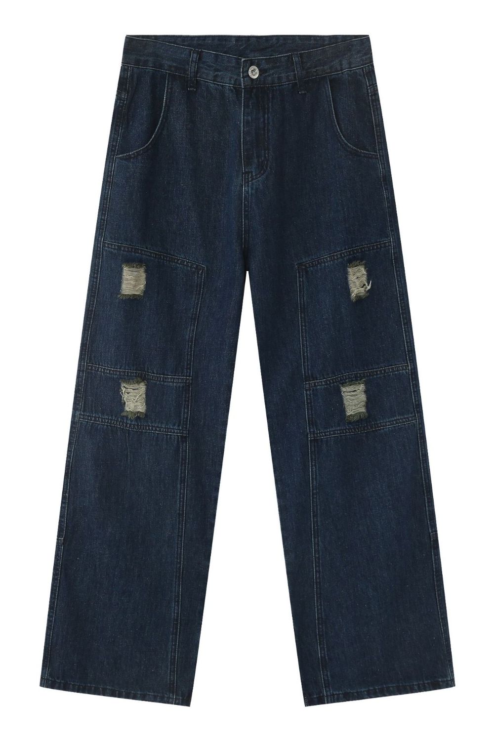 Men's Distressed Jeans with Pockets