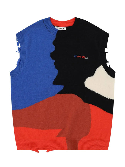 Men's Abstract Pattern Sweater Vest