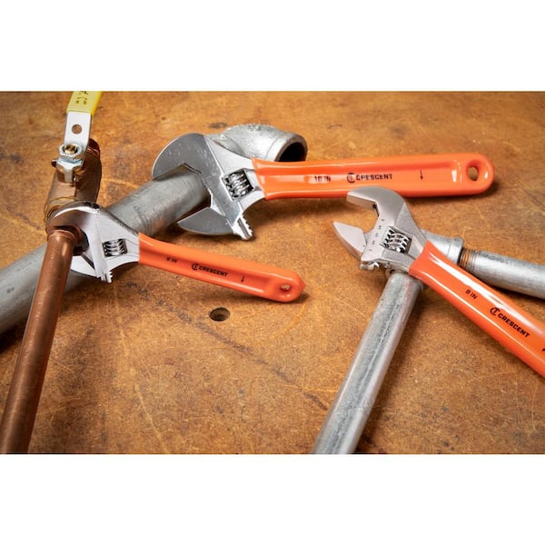 Crescent Chrome Cushion Grip Adjustable Wrench Set 6-10 Inch