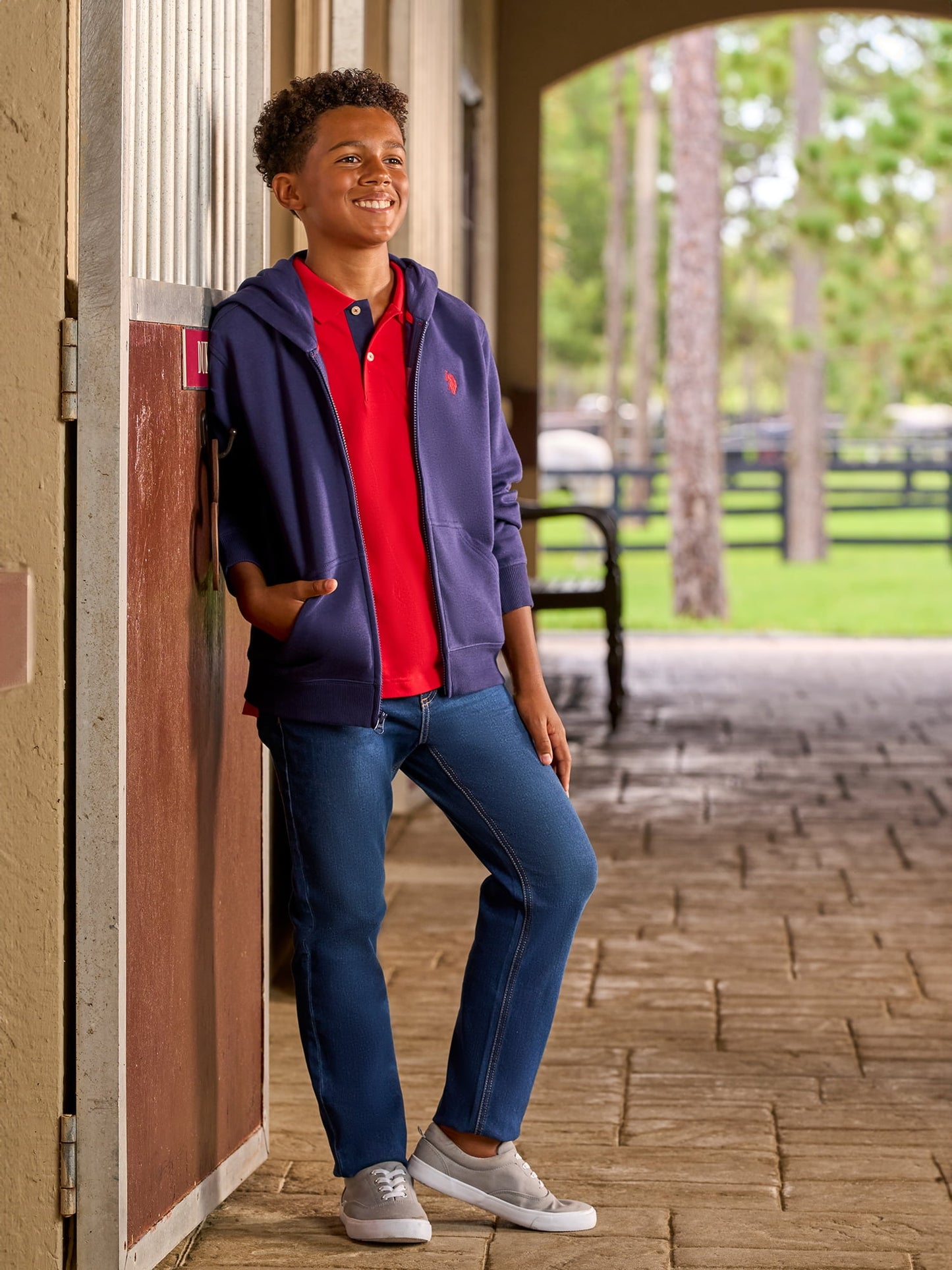 U.S. Polo Assn. Boys Straight Knit Denim Jean, Sizes 4-18