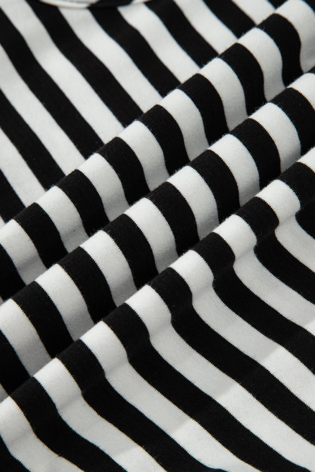 Close-up of black and white striped fabric