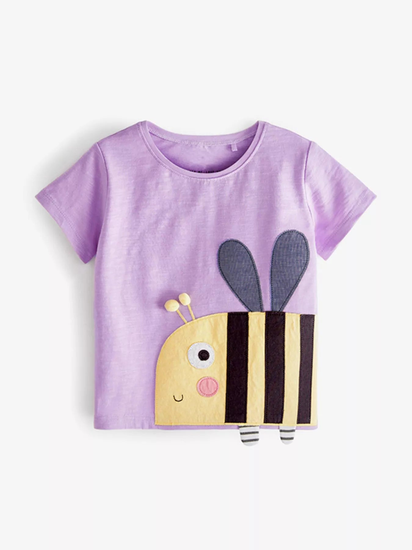 Children's Bee Applique Short Sleeve T-Shirt