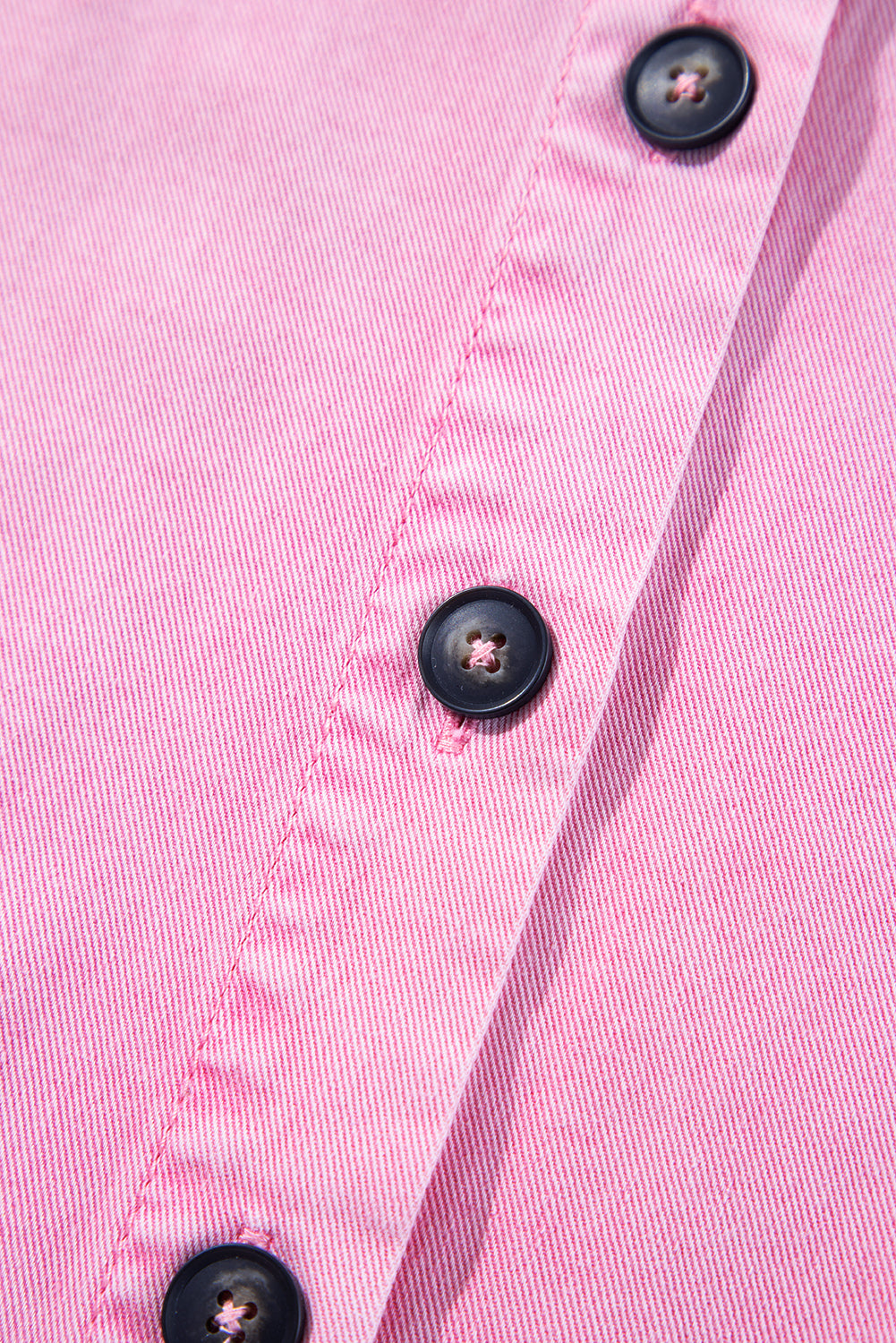 Orchid Petal Double Chest Pocket Denim Shirt Dress 