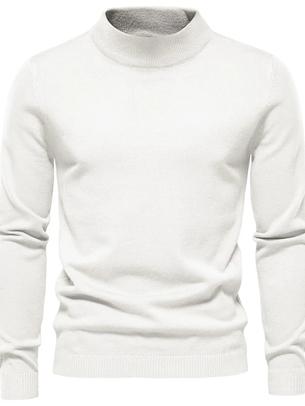 Men's Mock Neck Long Sleeve Sweater