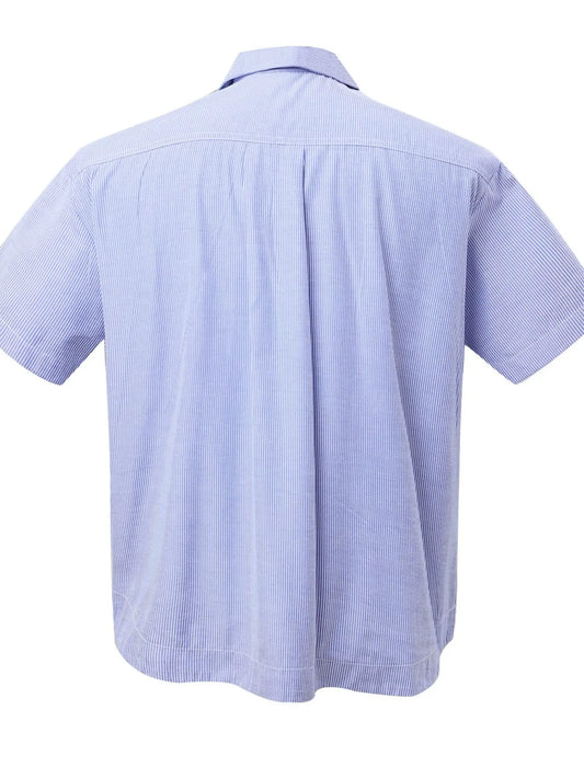 Men's Buttone Down Short Sleeve Striped Shirt