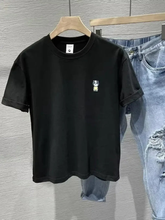 Men's Full Size Graphic Round Neck T-Shirt Plus Size