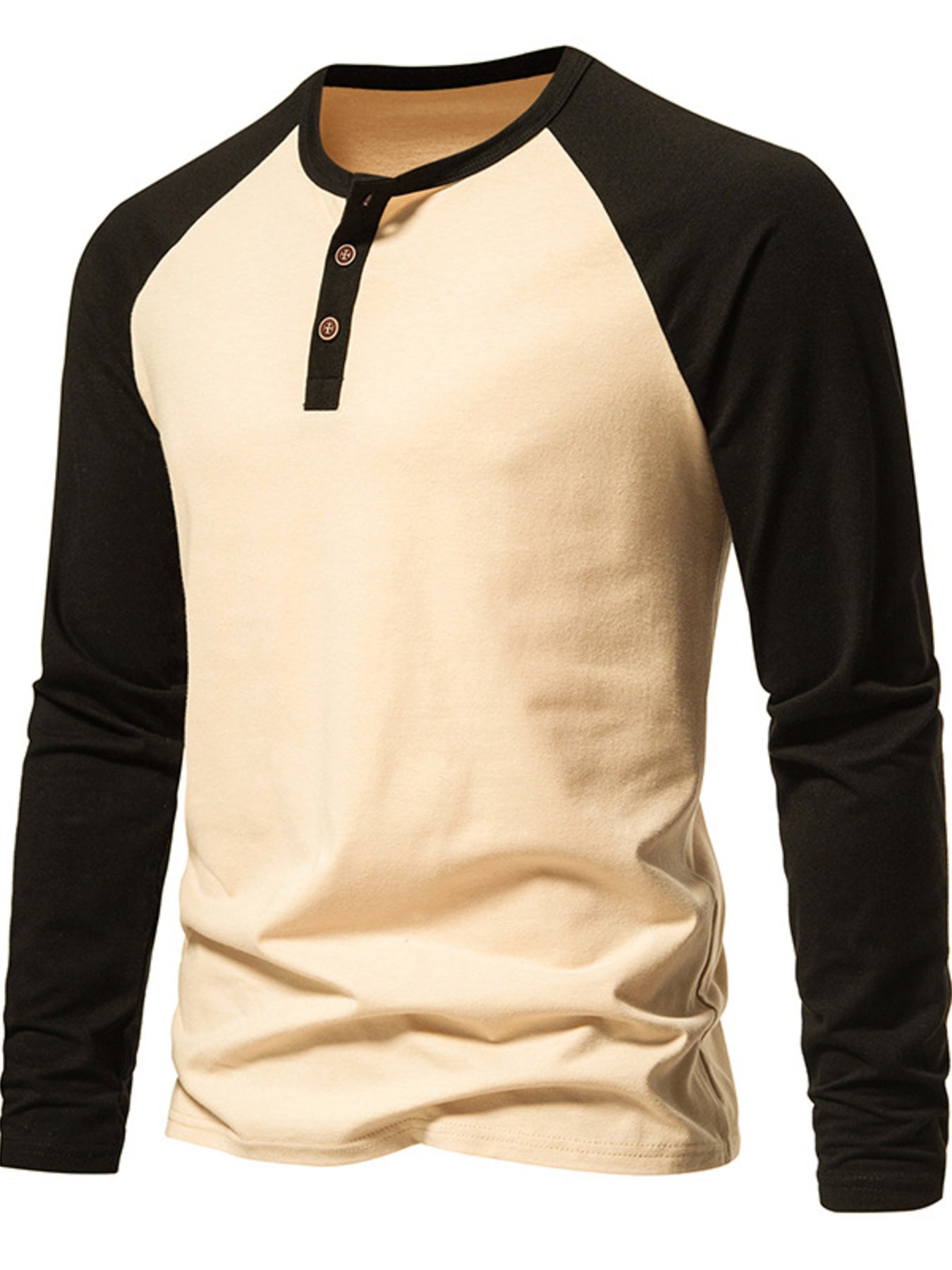 Men's Casual Henley Long Sleeve T-Shirt