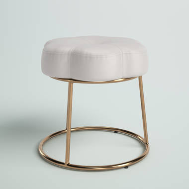Eiffe Metal Accent Stool Gold Finish