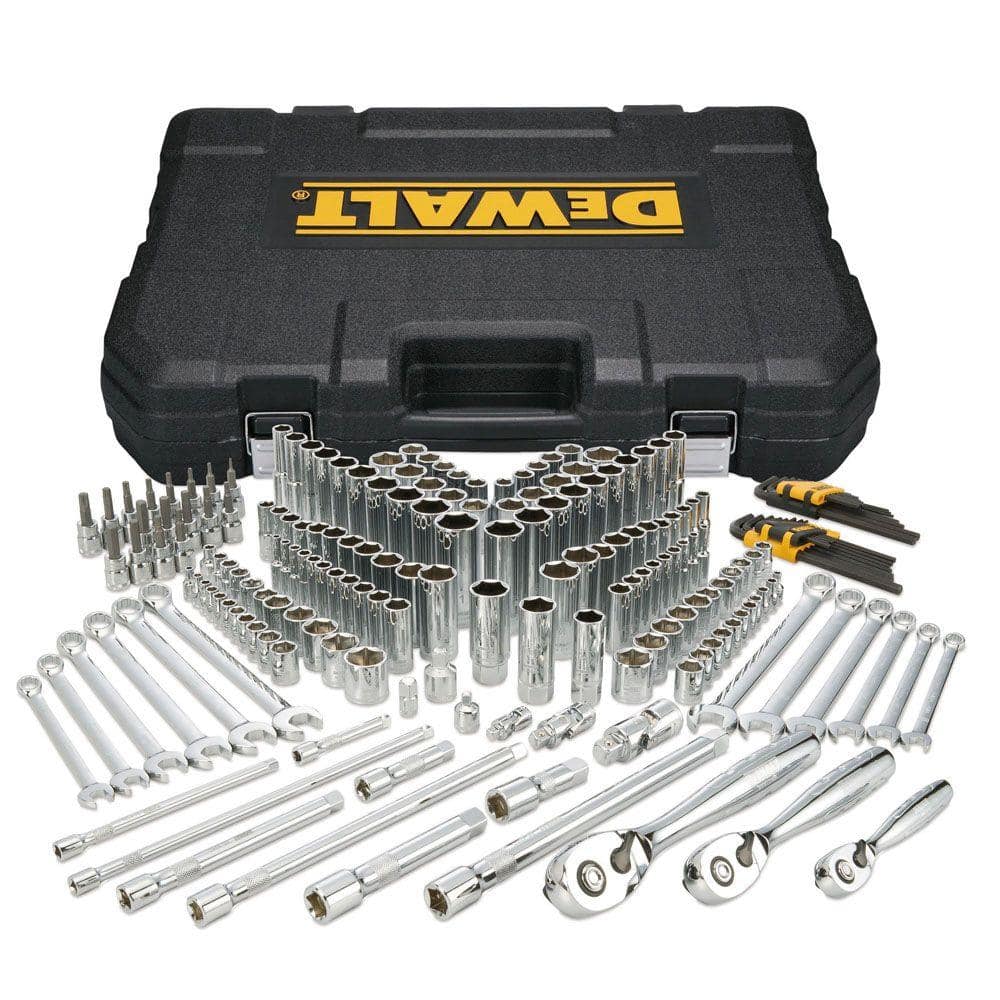 DEWALT 204-Piece Heavy-Duty Professional Mechanics Tool Set for Auto Repair