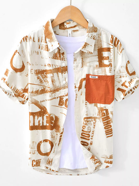 Men's Printed Short Sleeve Shirt