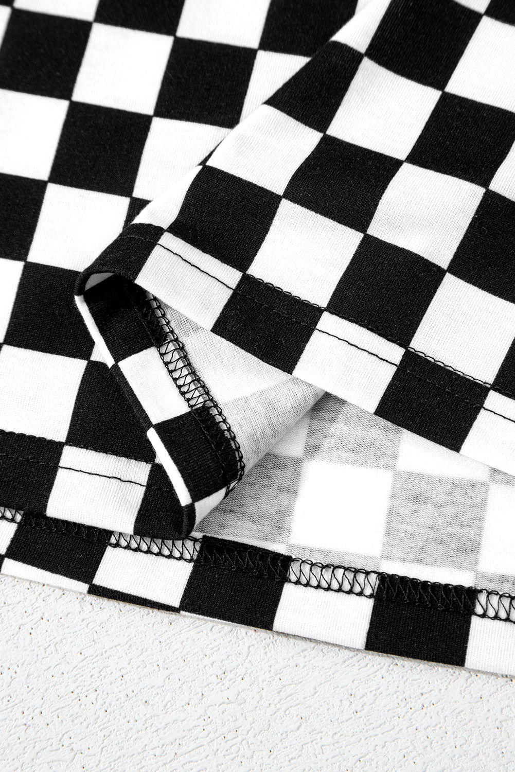 Beige Checkered Print Long Sleeve Loose Fit Pajama Set 