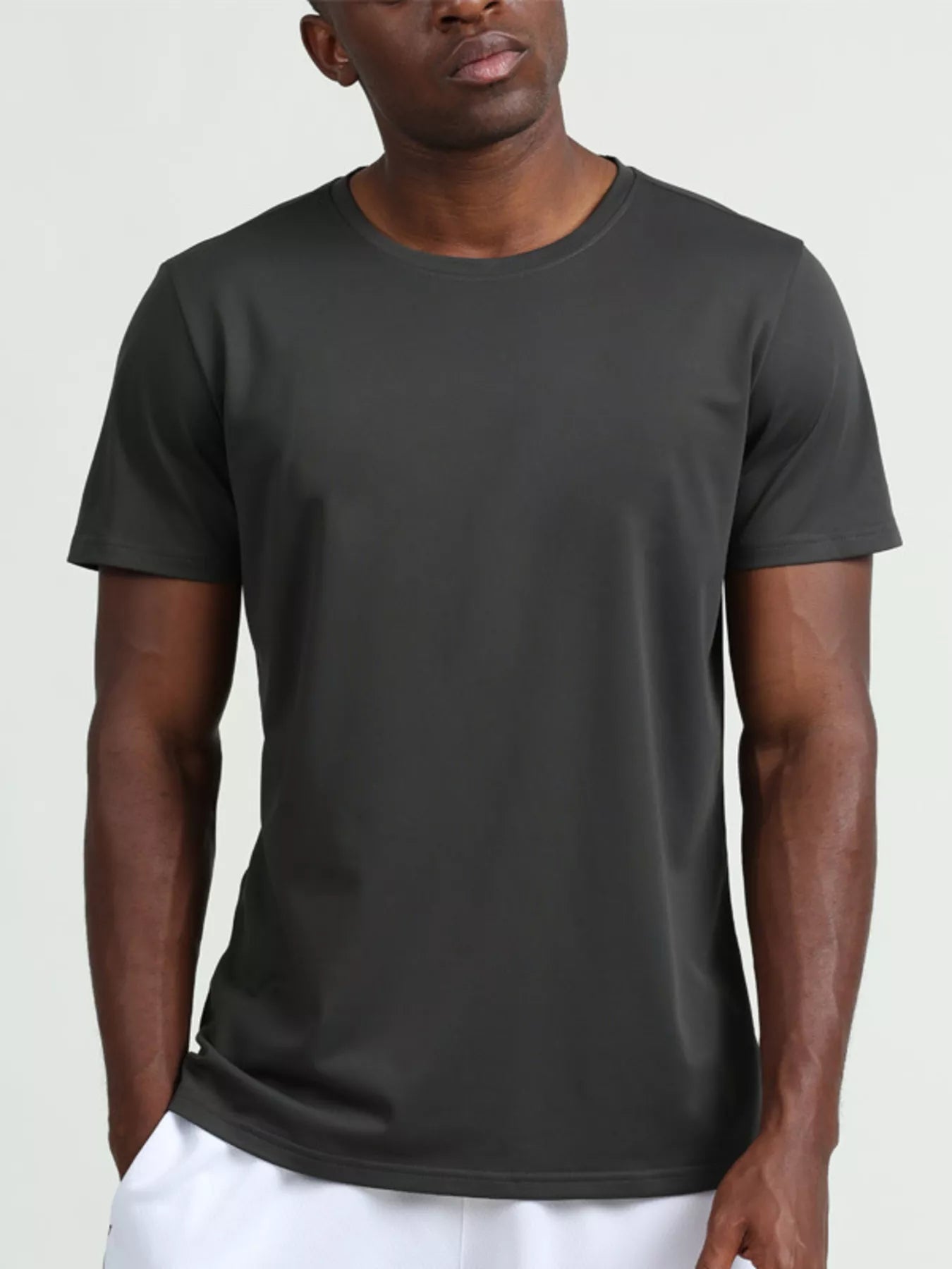 Men's Plus Size Solid Color Round Neck T-Shirt