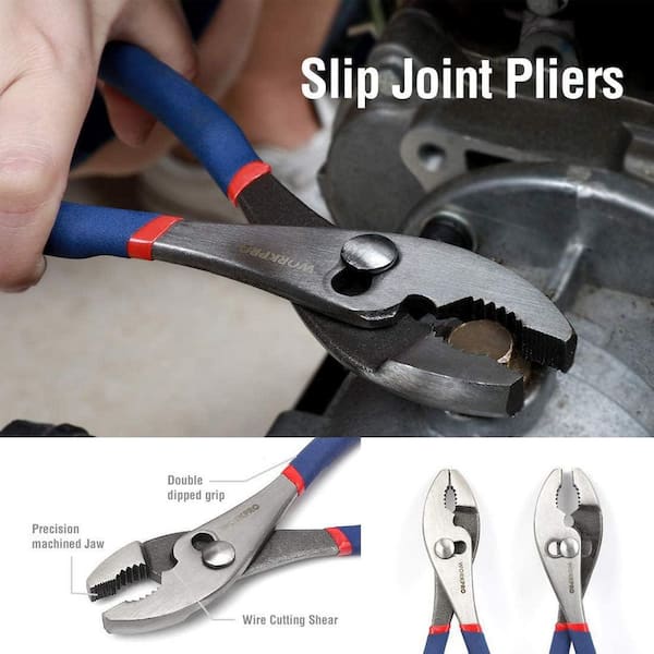 EKIEUDL 6-Piece Pliers and Wrench Set with Multiple Sizes