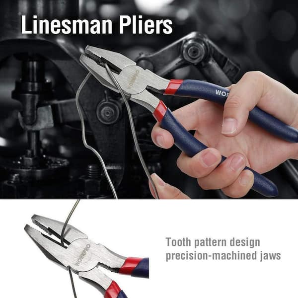 EKIEUDL 6-Piece Pliers and Wrench Set with Multiple Sizes