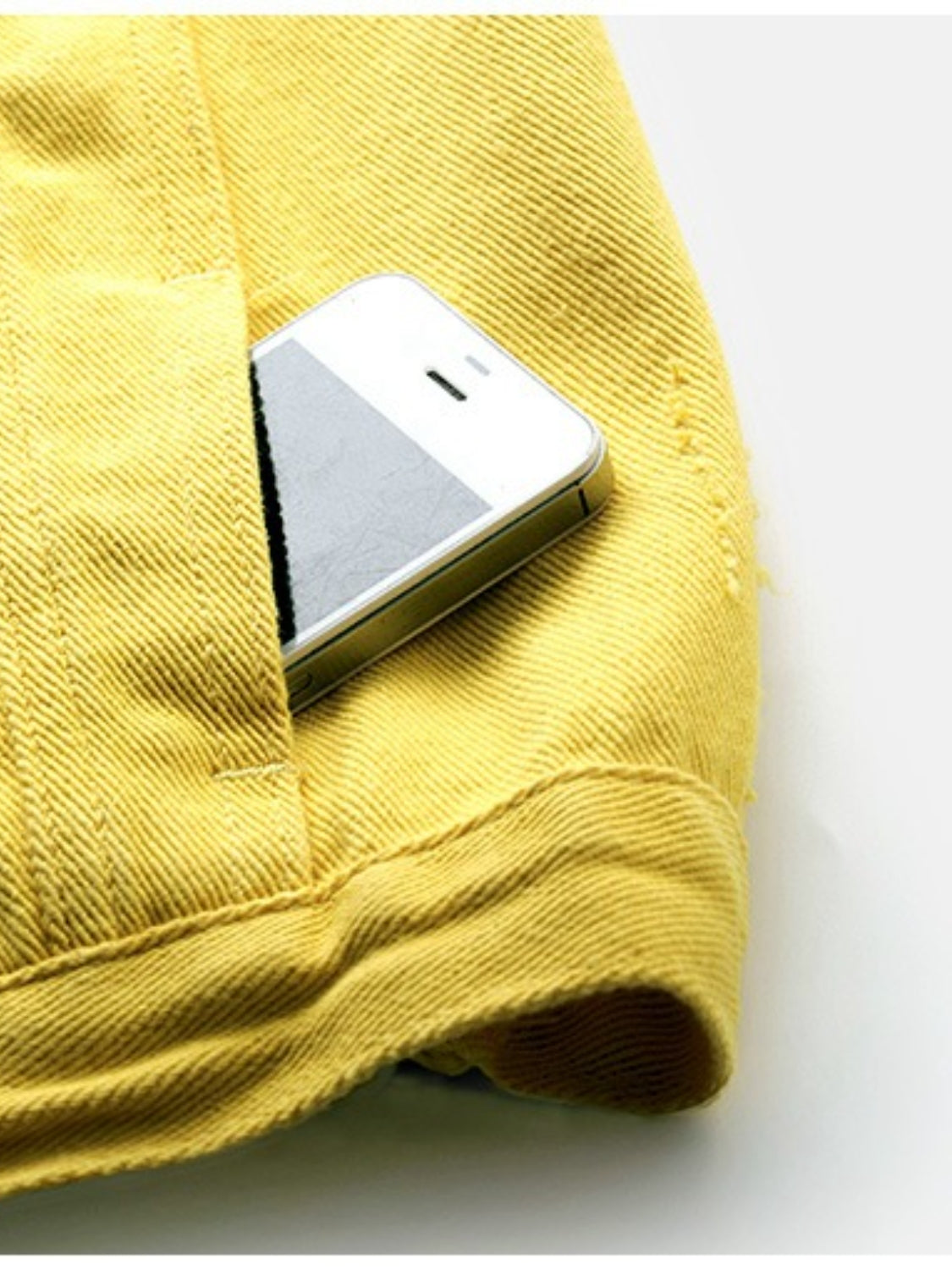 Side Button Slit Denim Jacket with Pockets