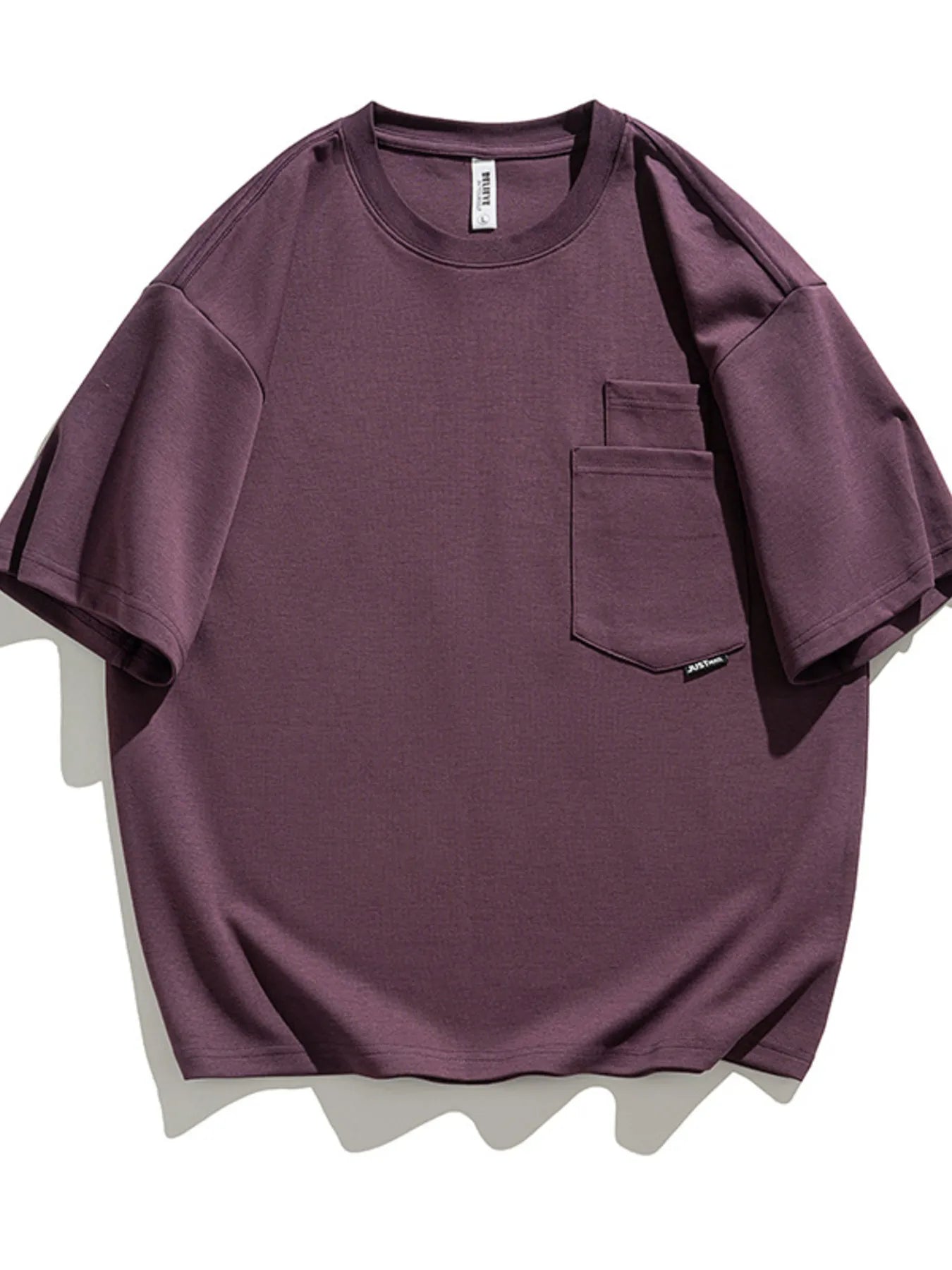 Men's Plus Size Casual Pocket Solid Color T-Shirt