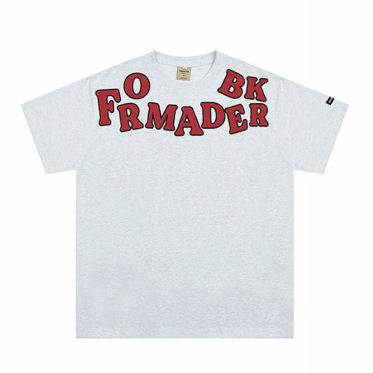 Men's Letter Round Neck Short Sleeve T-Shirt