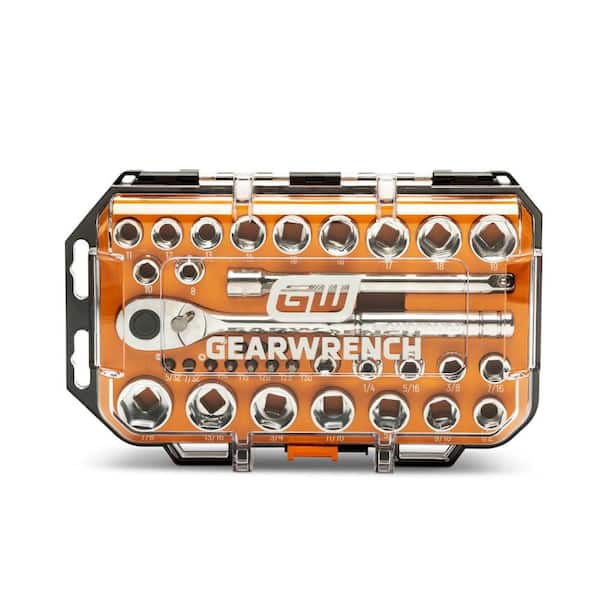 GEARWRENCH 3/8-In Drive 72-Tooth 6-Point Metric 16-Piece Mechanics Tool Set