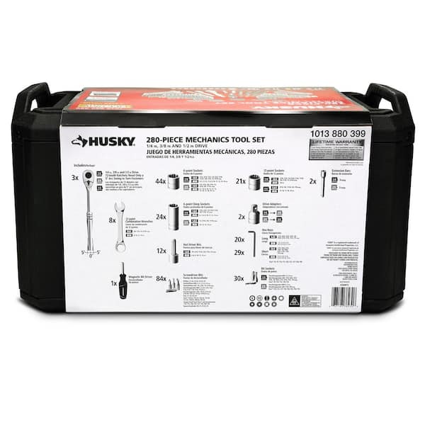 Husky 280-Piece Mechanics Tool Set with Ratchet Case